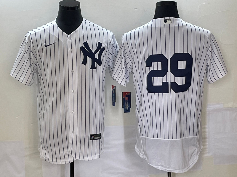 Men's New York Yankees Catfish Hunter #29 White Name Jersey
